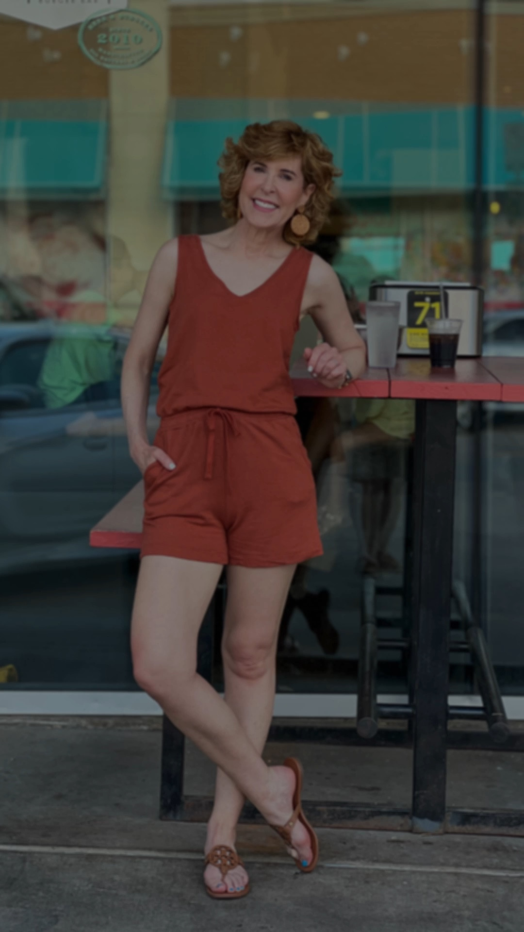 I’m in love with this playful v-neck romper! It's a great & affordable vacation🌴piece! It comes in 17 colors and is 20% off right now! 

I paired them with classic Tory Burch flip flops and fun rattan earrings.

#LTKsalealert #LTKstyletip #LTKtravel