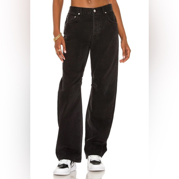 AALIYAH x REVOLVE Four Page Letter Denim Pant Black Low Rise Pants Scrunch 26 | Poshmark