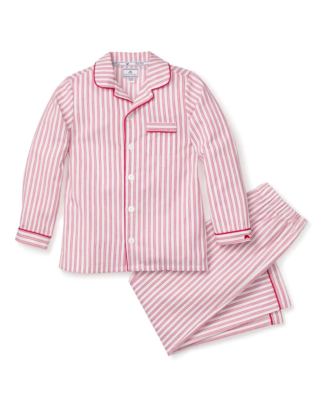 Children's Antique Red Ticking Pajama Set | Petite Plume