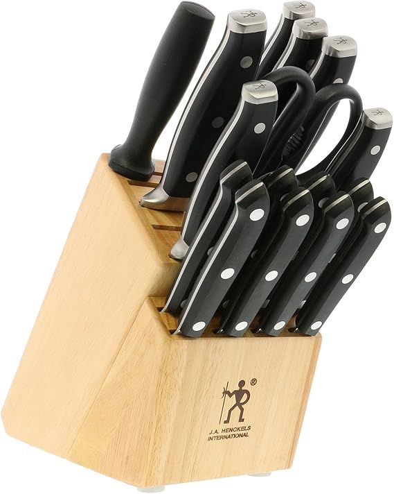 HENCKELS Forged Premio Knife Block Set, 17 Piece, Black       Send to LogieInstantly adds this pr... | Amazon (US)