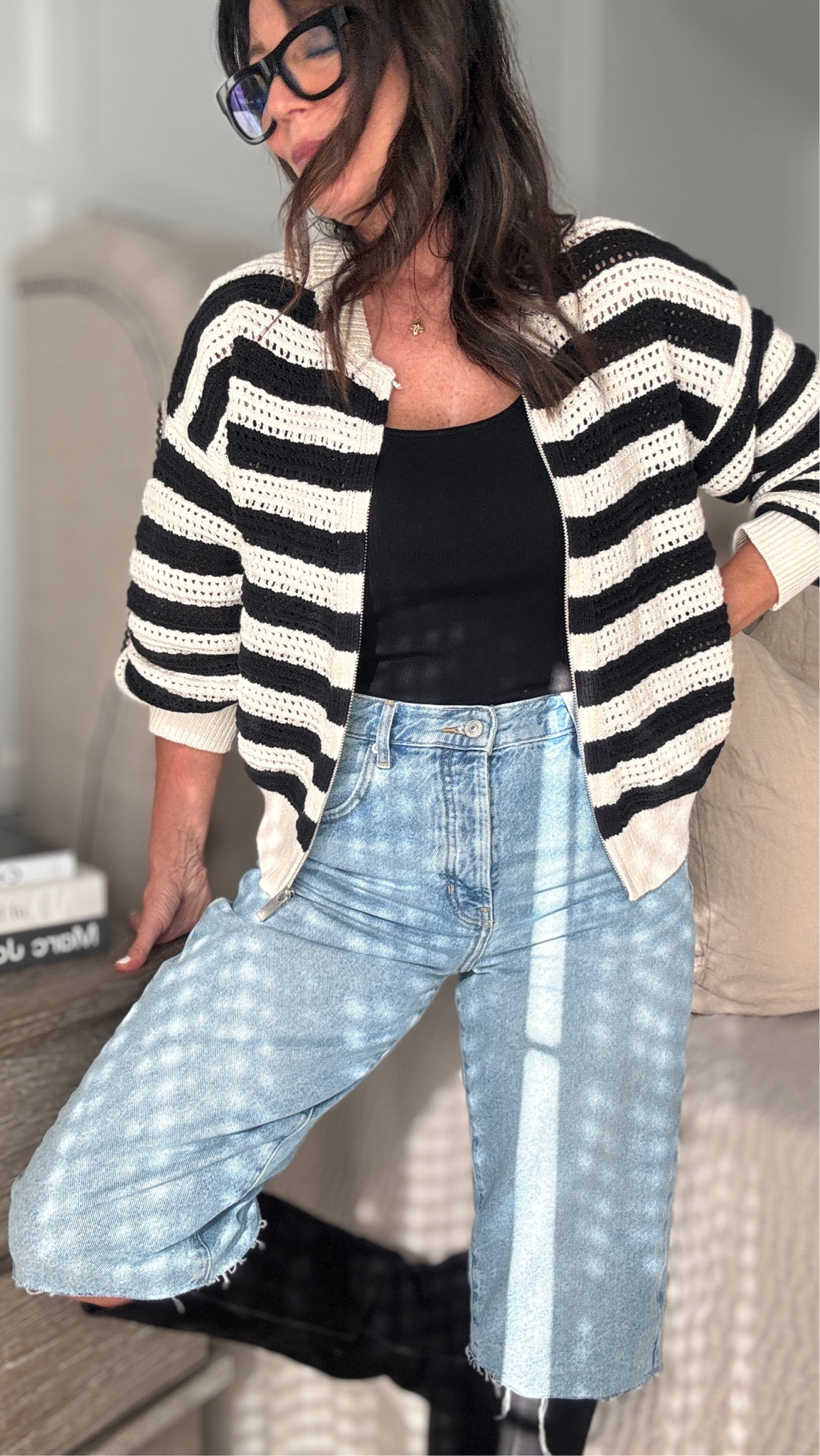 My stripe cardigan works all year round- and it’s on sale now! 
Fall outfit 
How to wear jorts in the fall 



#LTKFallSale #LTKFindsUnder100 #LTKSaleAlert