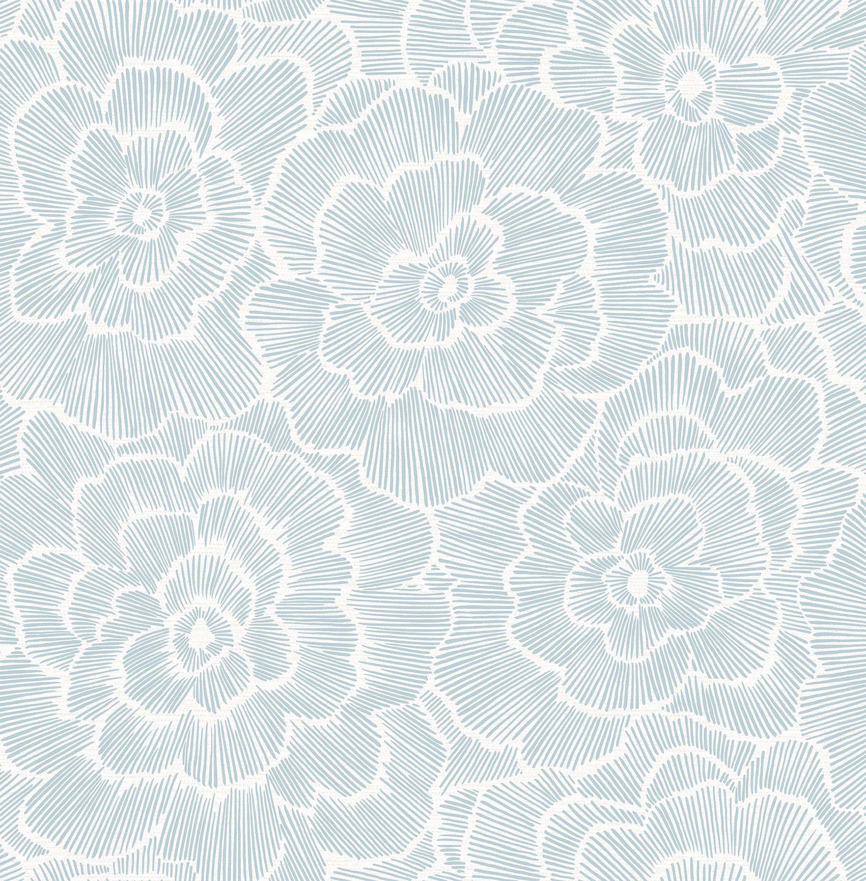 WallPops 30.75-Sq. Feet Blue Vinyl Textured Floral 3D Self-adhesive Peel and Stick Wallpaper | NU6297 | Lowe's