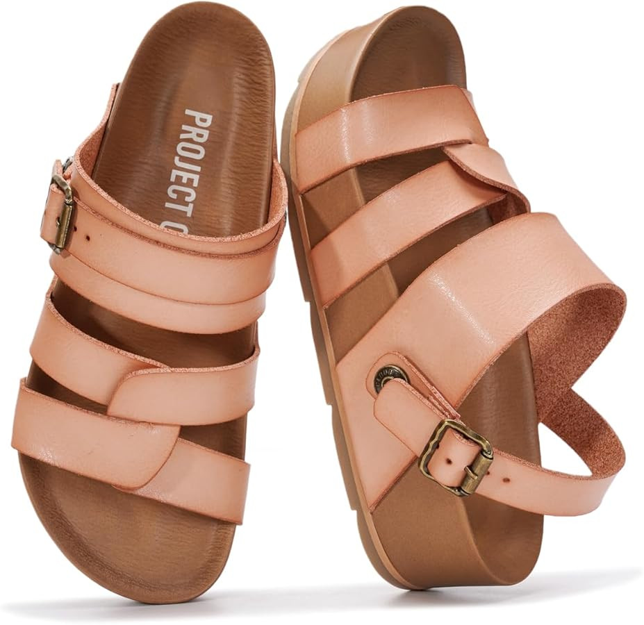 Project Cloud Platform Sandals Women – Strappy Wedges with Comfortable Plush & Soft Insole – ... | Amazon (US)