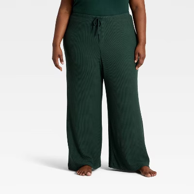 Women's Cozy Ribbed Wide Leg Pants - Auden™ | Target