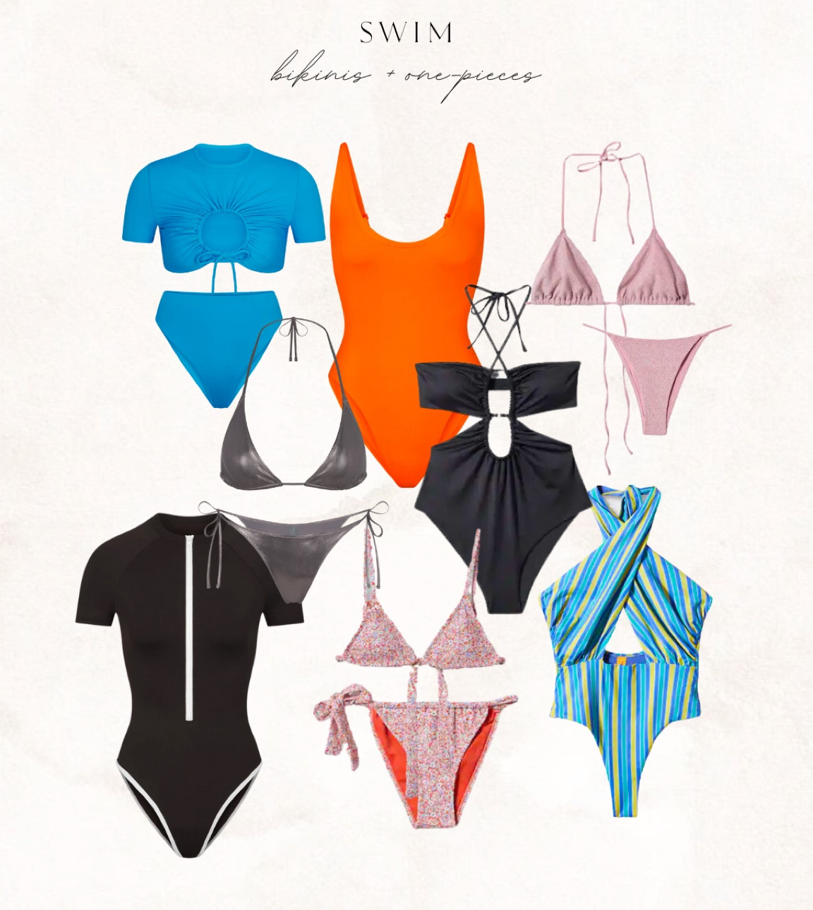 Summer is almost here! I linked my favorite swim that I have seen lately. A mix between one-pieces and bikinis 🤍 

swim l swimsuits l swim set l bikinis l one piece l summer 