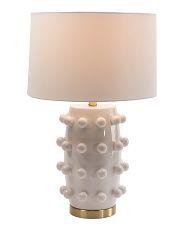 22in Pot Ceramic Coolie Shade Table Lamp | Marshalls