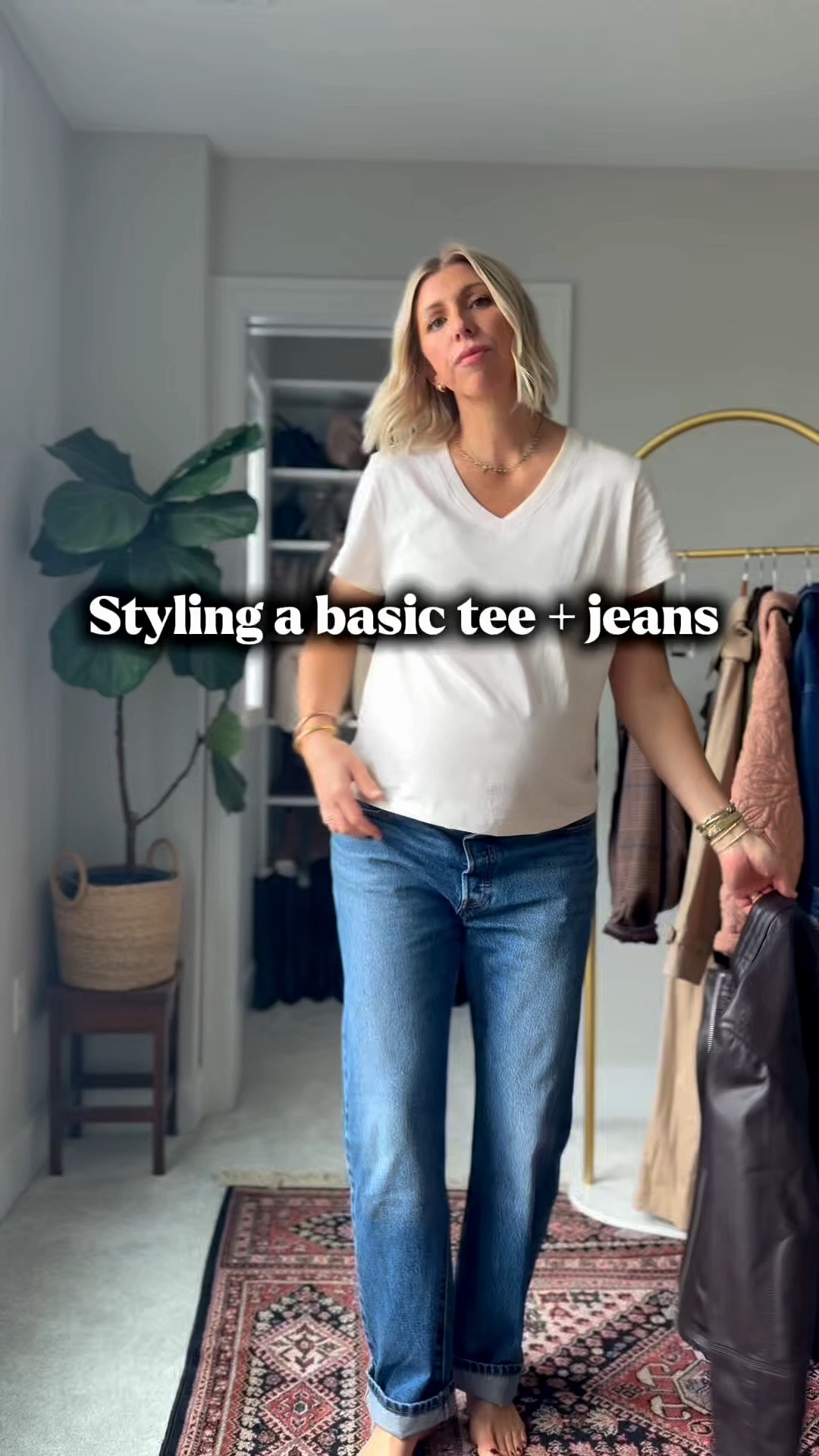 Styling a basic white tee + jeans- doesn’t have to be complicated! An elevated jacket + statement shoes will instantly make your basics look styled.

#LTKOver40 #LTKSeasonal #LTKootd