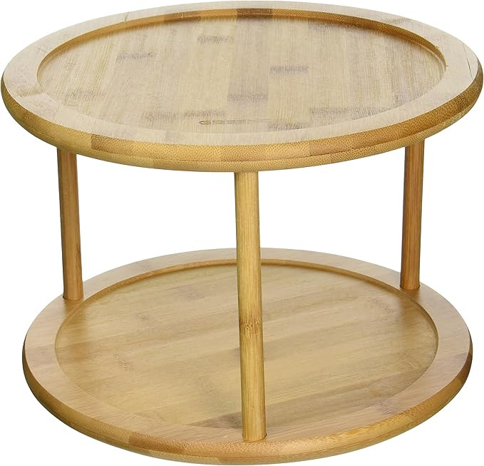 Greenco Premium Bamboo 2 Tier Lazy Susan Turntable | Amazon (US)