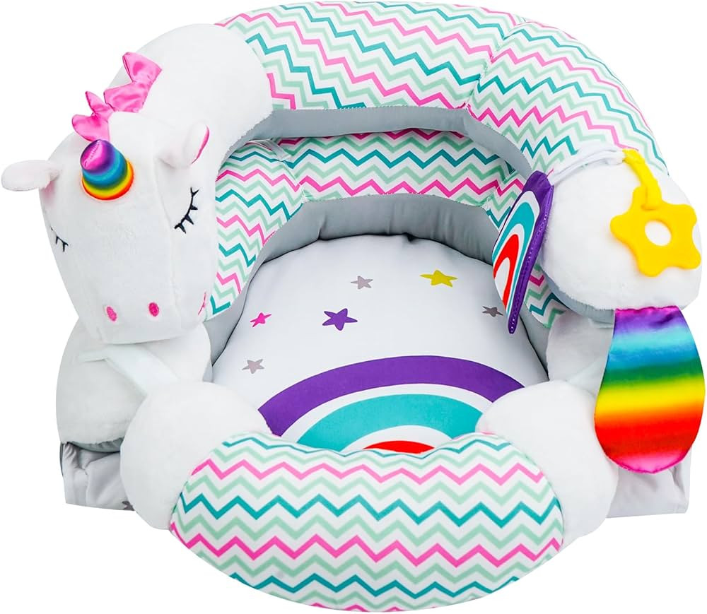 Lovvie & Joy 2-in-1 Tummy Time Mat & Seated Support Pillow,Baby Tummy Time Pillow Support for New... | Amazon (US)