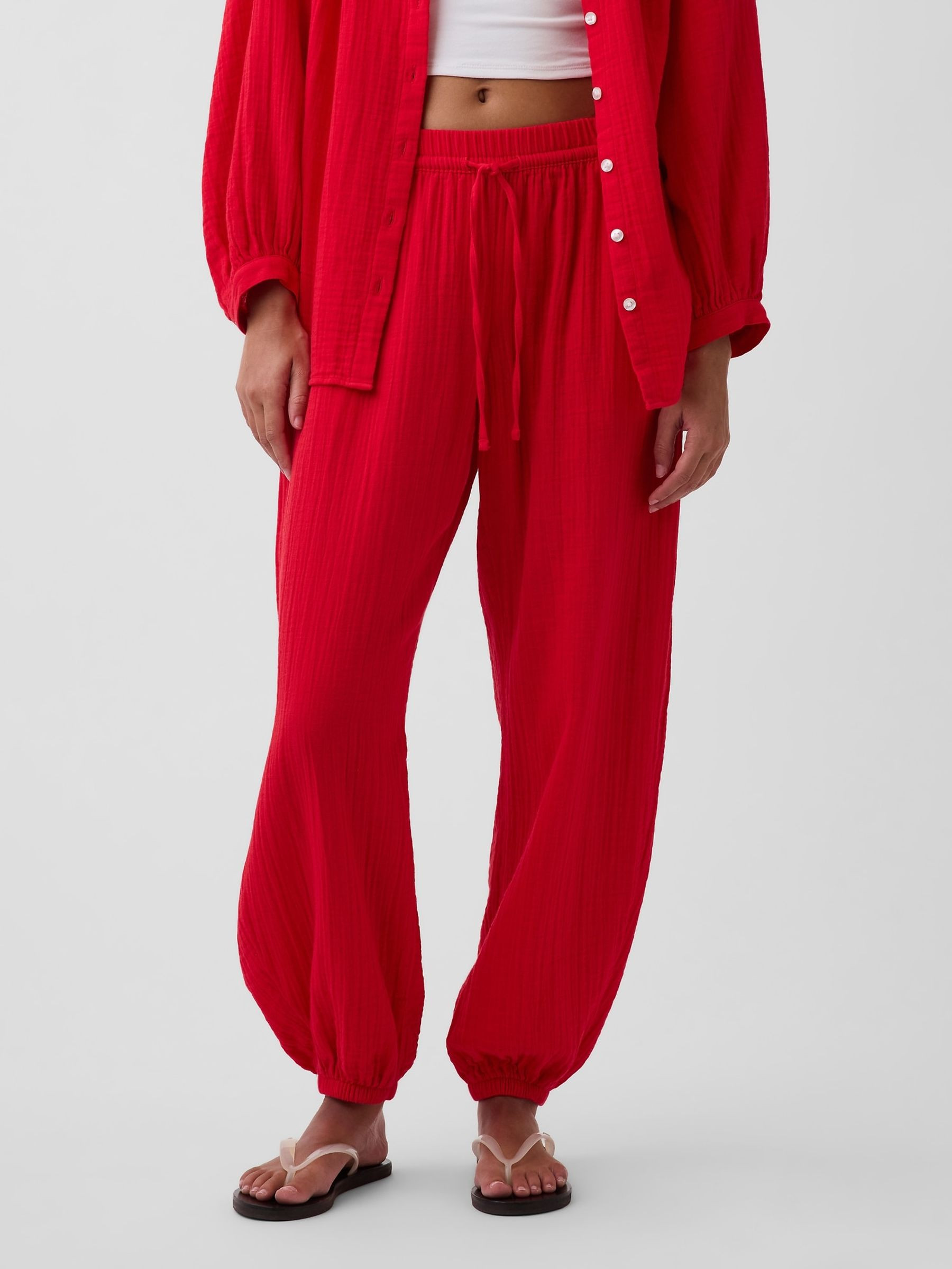 Red Easy Pull On Balloon Trousers | Gap | GAP UK