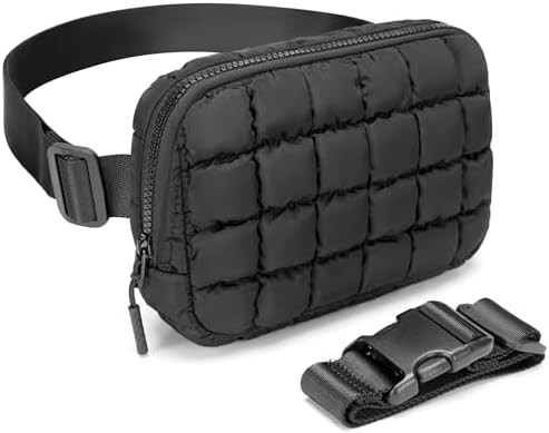 Puffer Crossbody Bag for Women – Plus Size Friendly – Quilted Fanny Pack w/Extender – Extra... | Amazon (US)