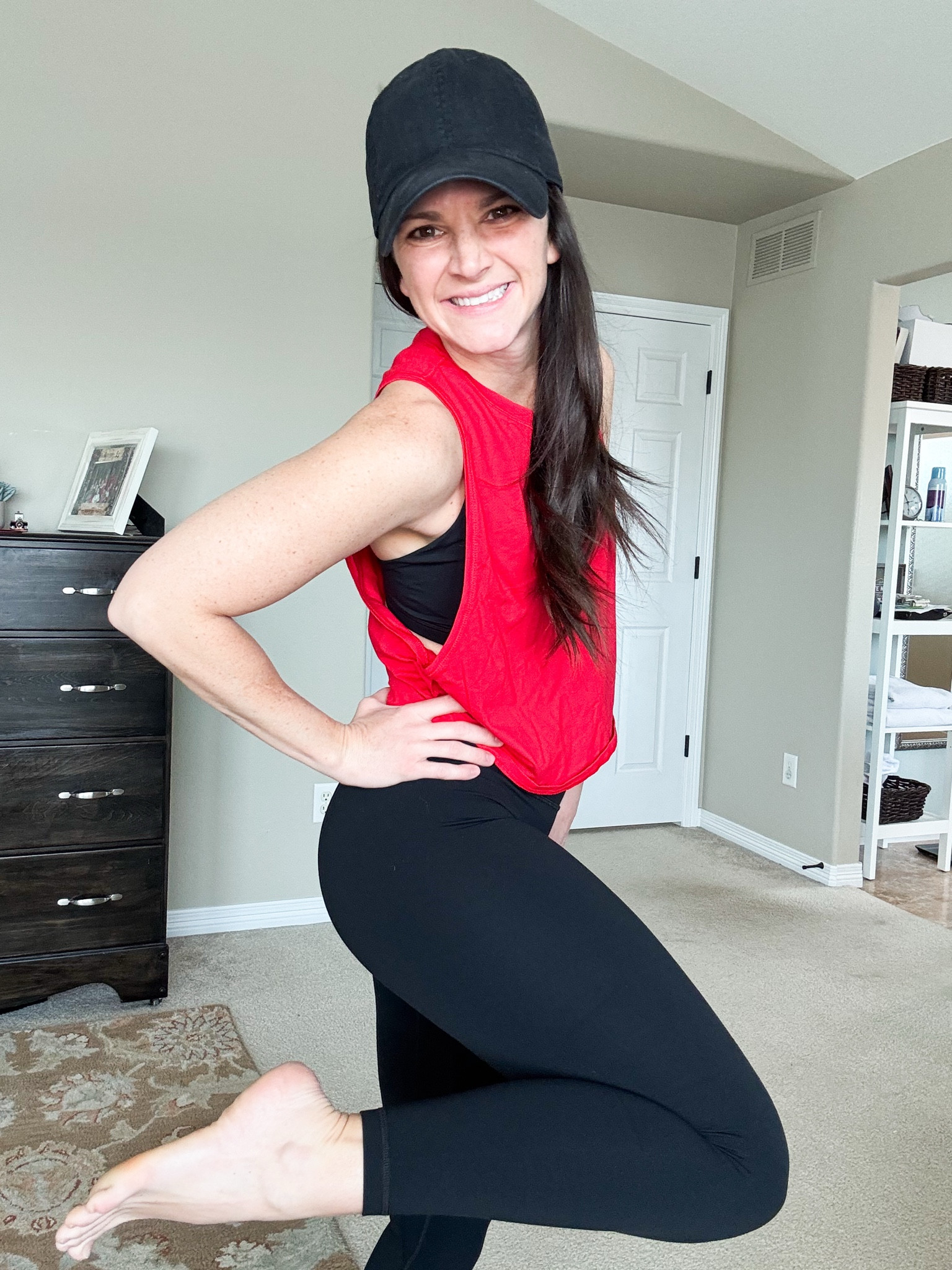Yall im OBSESSED with this athleisure brand from Amazon! I tried a few things for Christmas and decided to try their leggings and I love them! They don’t fall down when I run, they are high waisted and soft like butter. The tank is cute but also has coverage, and the sports bra fits just like a lulu one I have. This is a new go to brand for me! I’ll link all my favs from this outfit and Christmas!

Sports bra: size small
Tank: XS
Leggings: XS