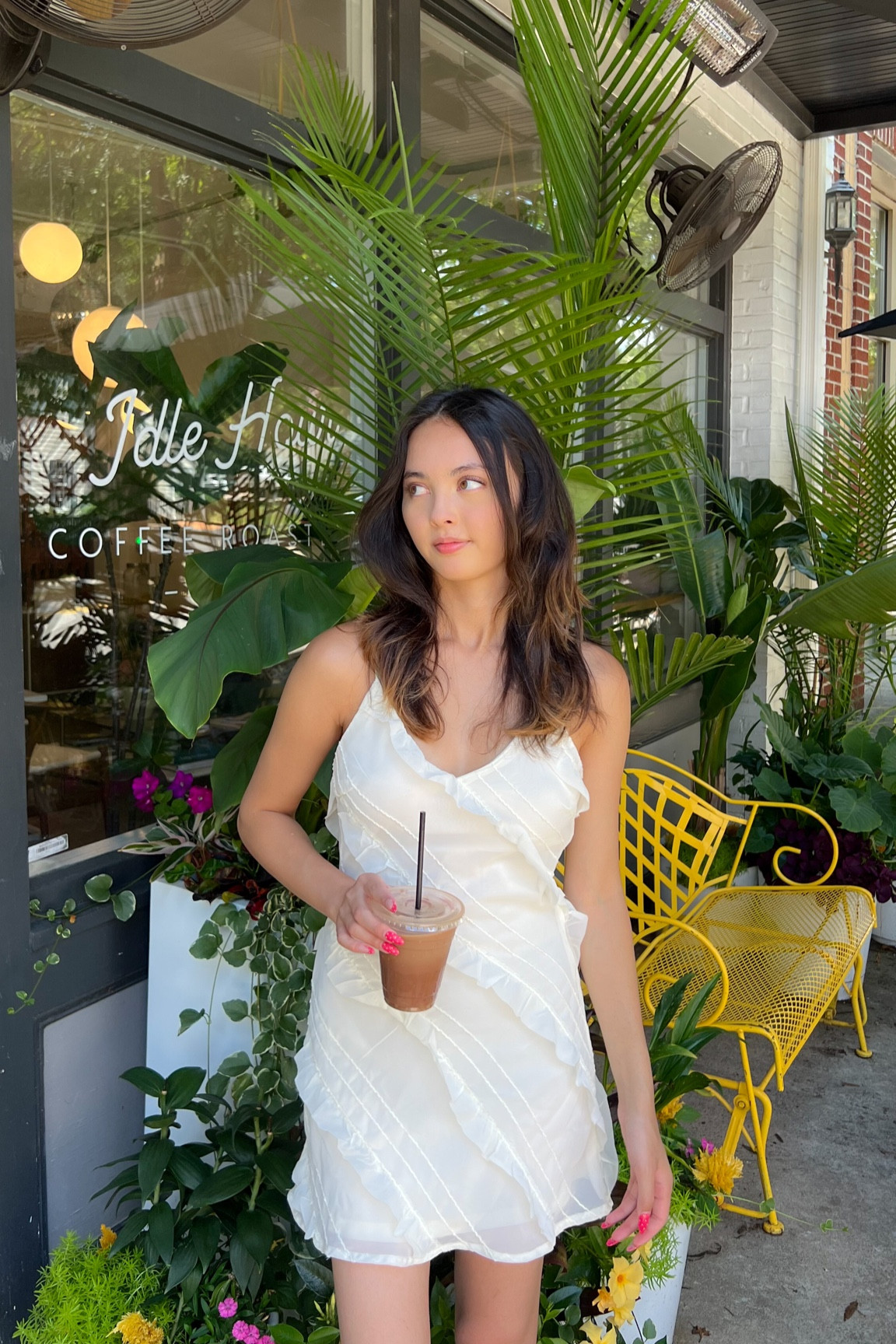 Princess Polly code: ANYA20

size 2

white ruffle mini summer dress
