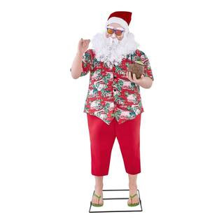 Home Accents Holiday 6 ft. Animated Beach Santa 23SV24195 - The Home Depot | The Home Depot