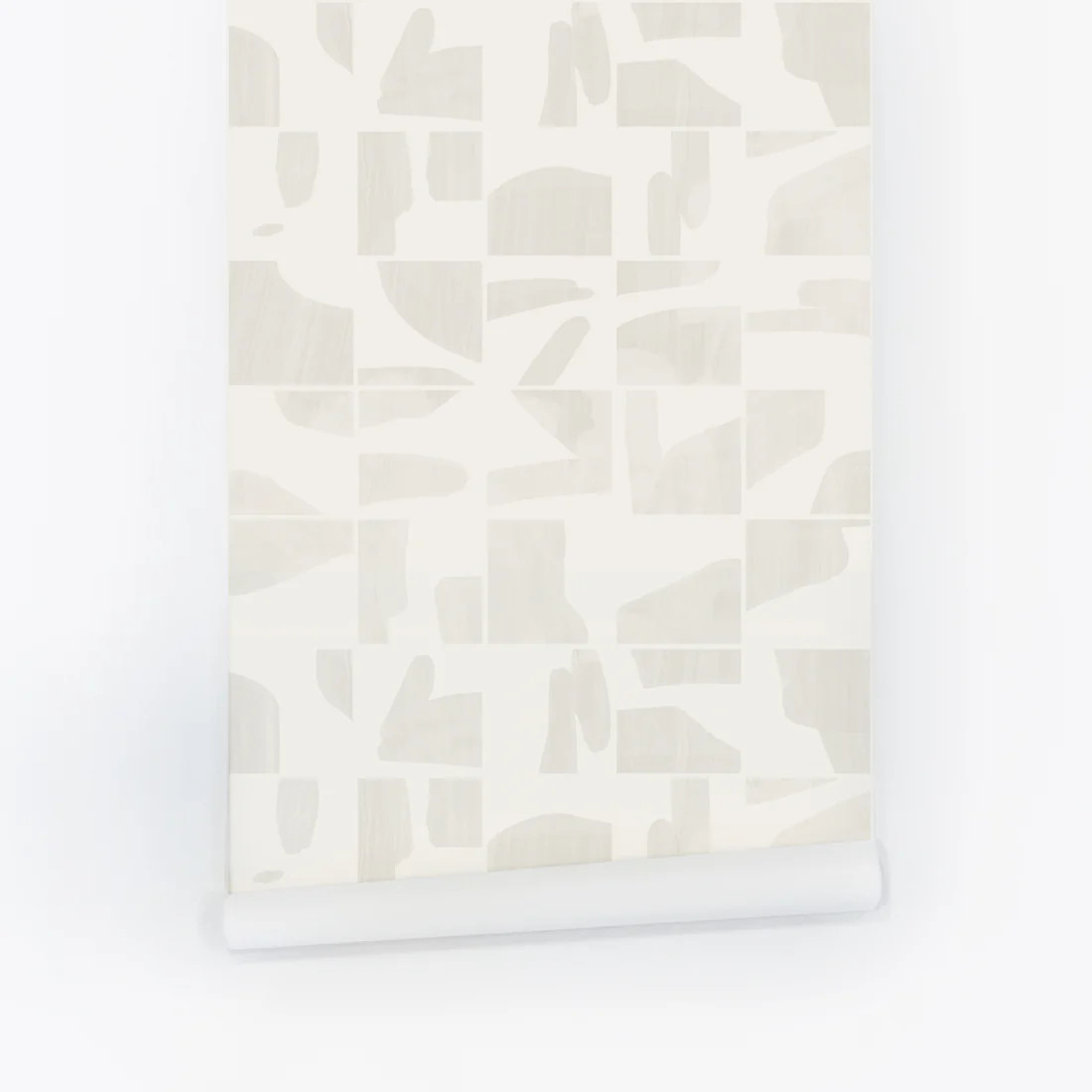 Neutral Geometric Wooden Tile Design Removable Wallpaper | Livettes Wallpaper