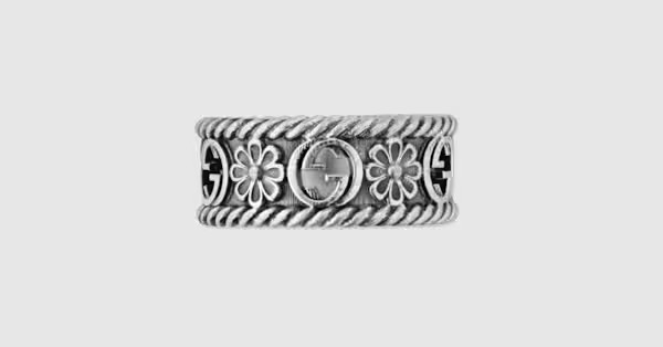 Interlocking G silver ring | Gucci (US)