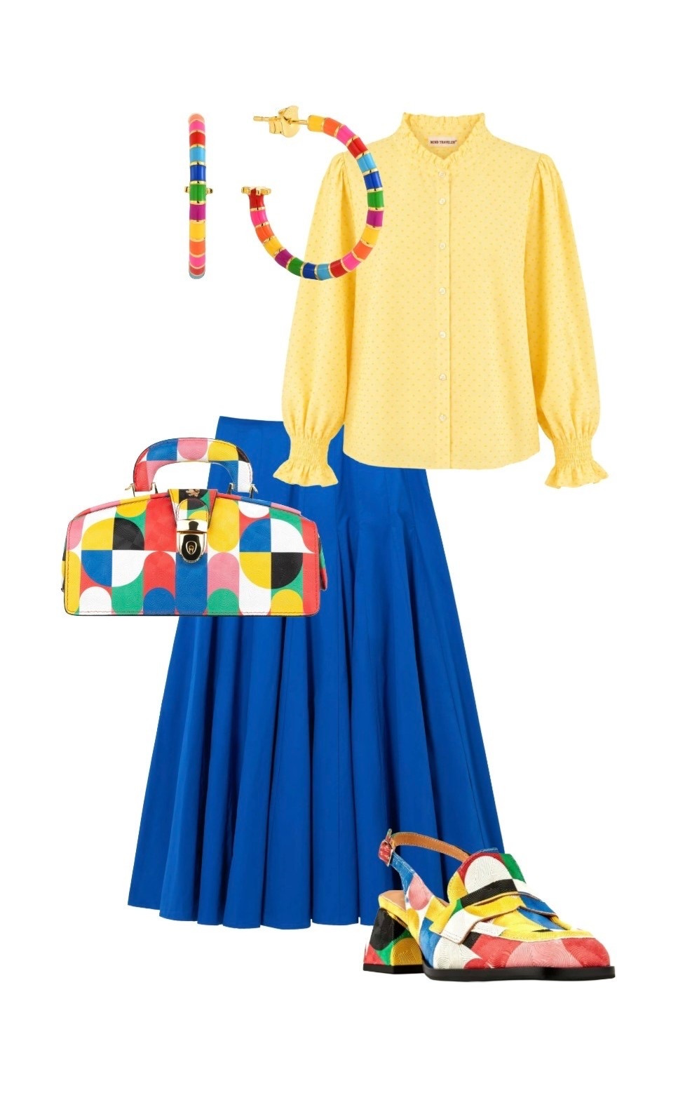 Embrace colour this midsummer! I adore this new yellow blouse and cobalt midi skirt, both of which look fantastic styled with groovy rainbow accessories 🌈 

Yellow Blouse by Mind Traveller, Gold Rainbow Earrings by Pinnole - Both available at Wolf & Badger

Godet Cobalt Midi - John Lewis 

Gazelle Groovy Bag & Diana Slingback Block Low Heels - Embassy London

#LTKeurope #LTKshoes #LTKbag #LTKsummer #LTKstyletip #LTKuk