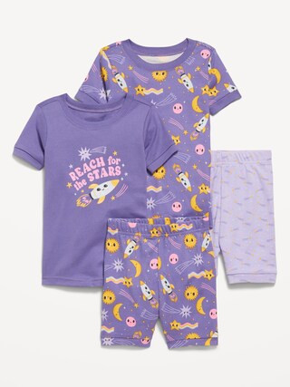 Snug-Fit Graphic Pajama 4-Piece Set for Toddler & Baby | Old Navy (US)