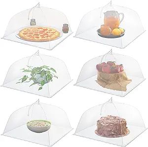 Simply Genius (6 pack) Large and Tall 17x17 Pop-Up Mesh Food Covers Tent Umbrella for Outdoors, S... | Amazon (US)
