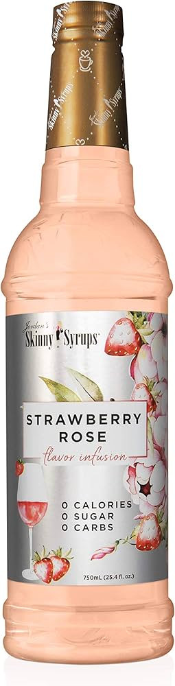 Jordans Skinny Syrups Sugar Free Strawberry Rose Syrup | Gluten Free | Keto | Kosher | Made in th... | Amazon (US)
