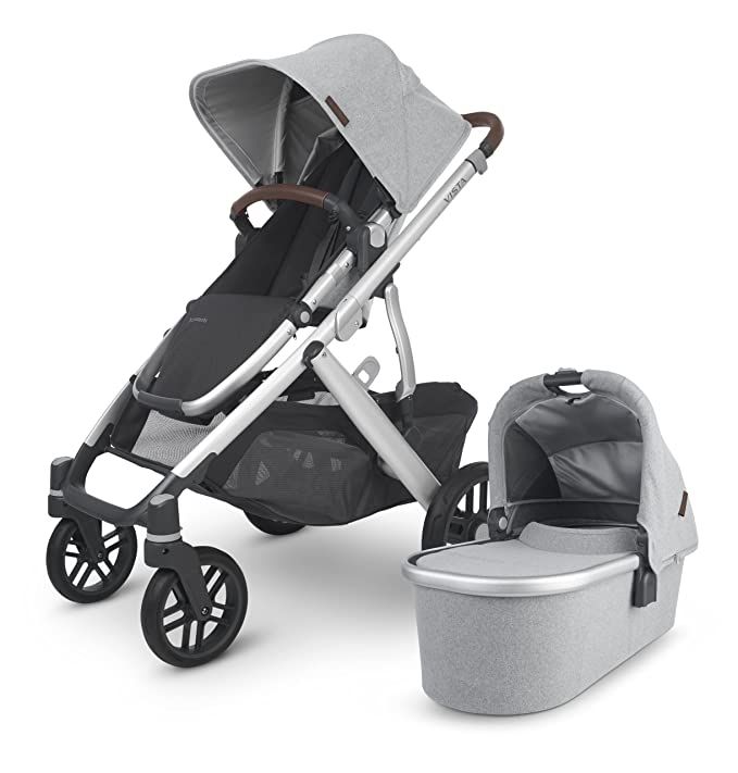Vista V2 Stroller - Stella (Grey Brushed Melange/Silver/Chestnut Leather) | Amazon (US)