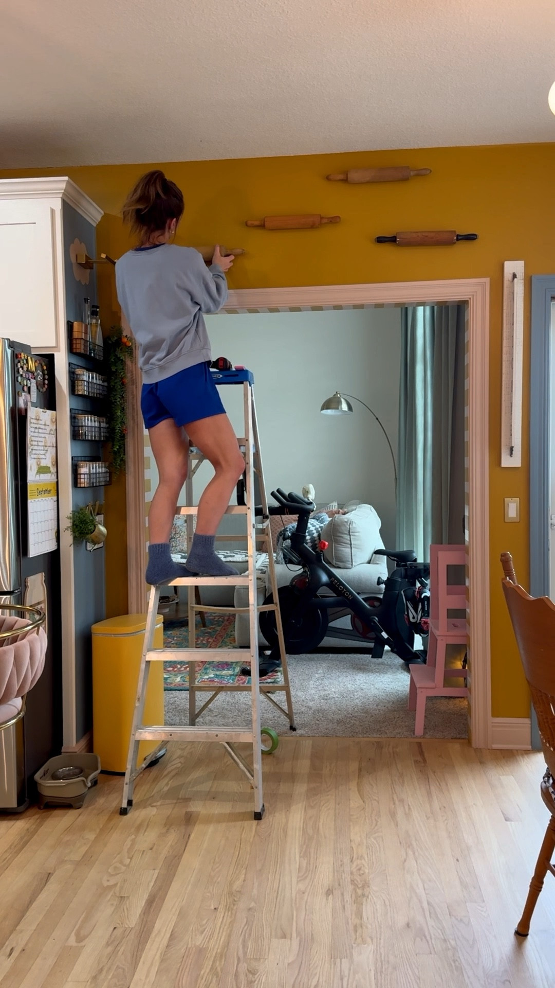 DIY hanging rolling pins 