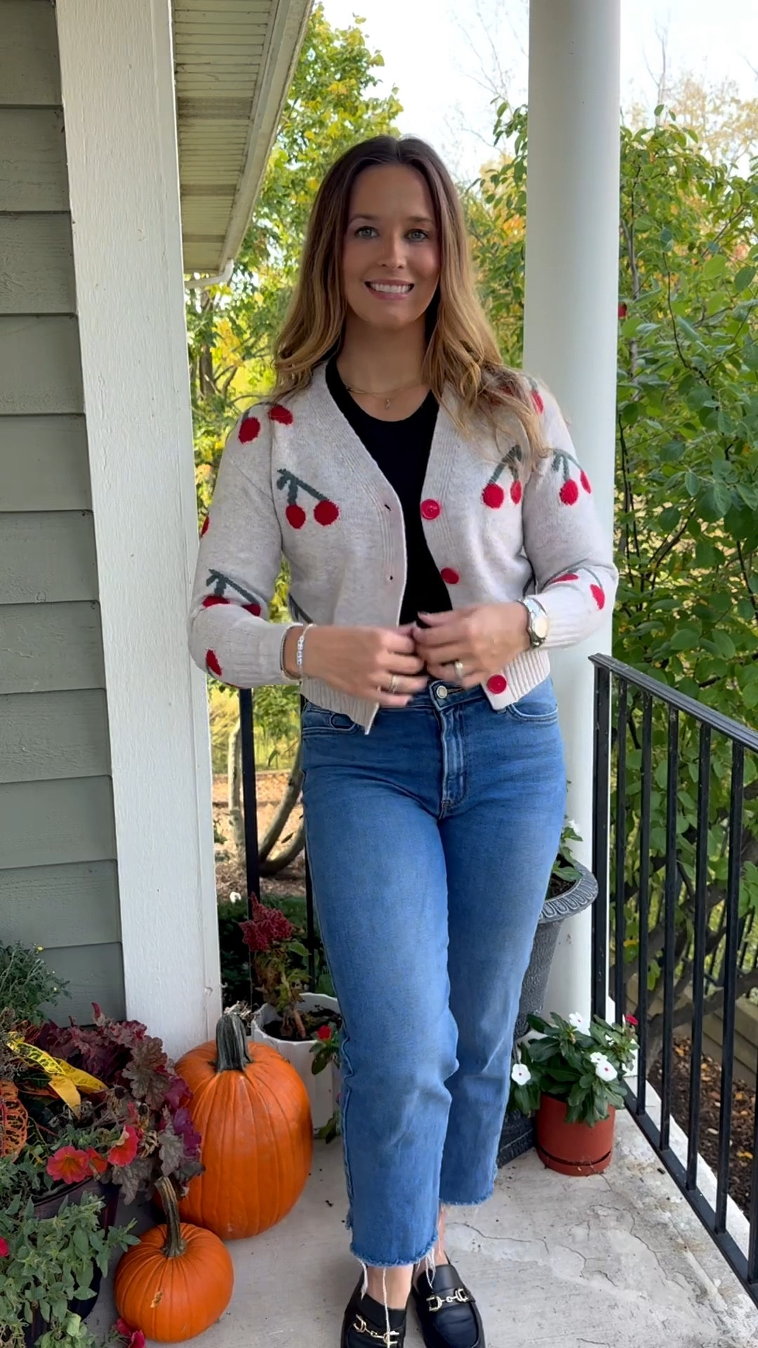 Cherry Cardigan for Fall 

#LTKFindsUnder100 #LTKStyleTip #LTKSeasonal