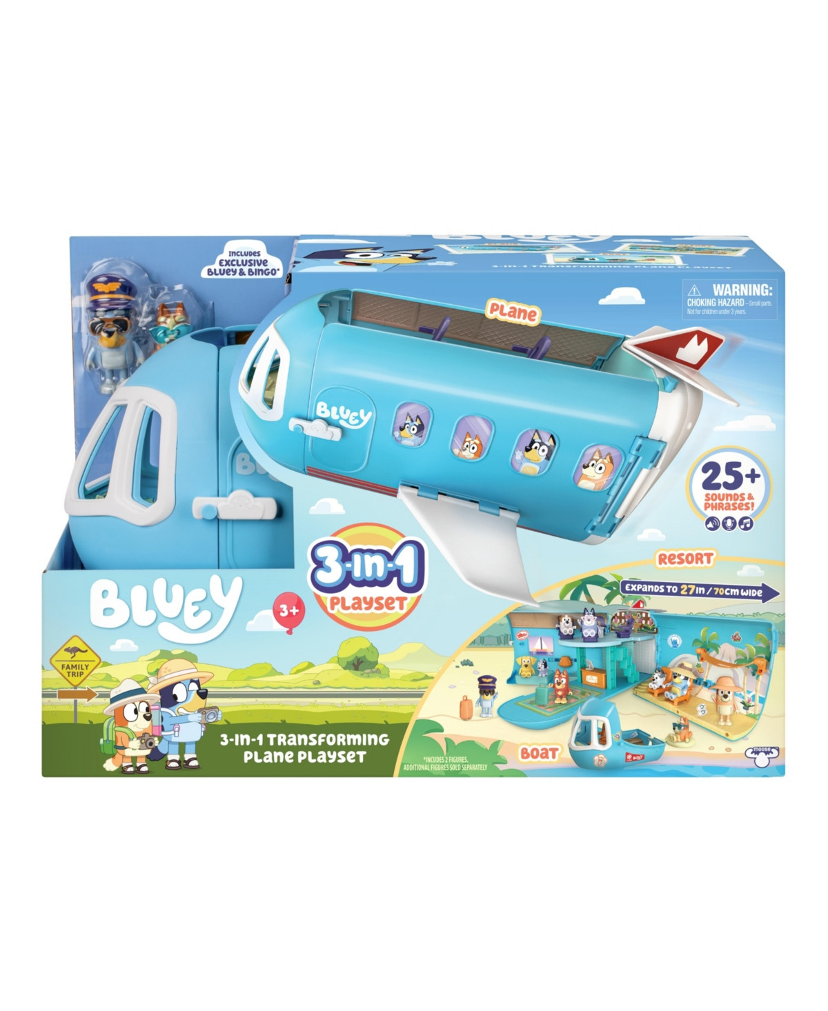 Bluey 3-in-1 Transforming Airplane Playset - Multi Color | Macy's