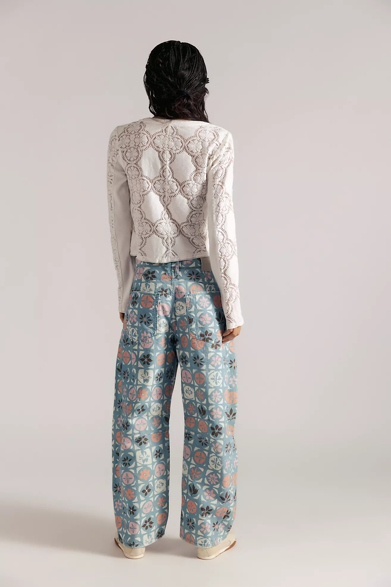 We The Free Good Luck Printed Barrel Jeans | Free People (Global - UK&FR Excluded)