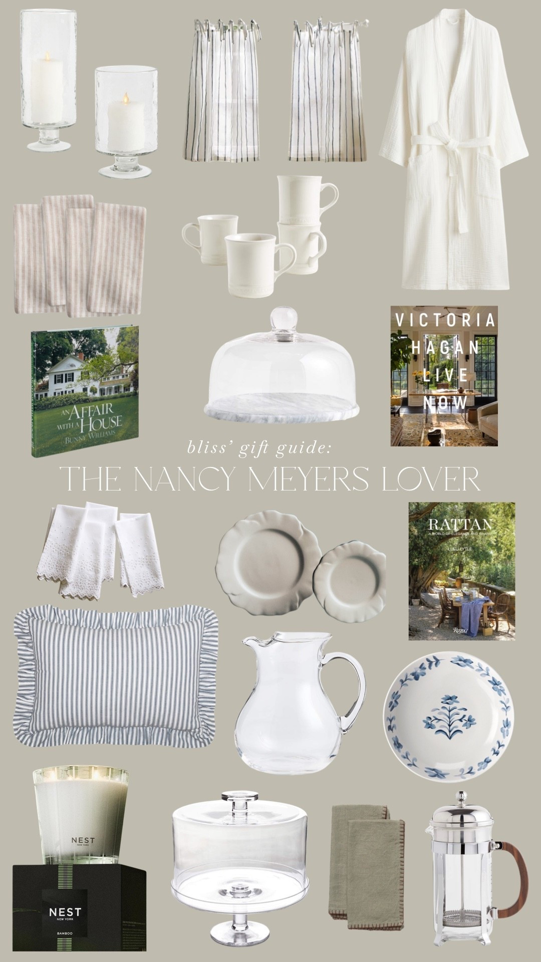 Gift guides are back!!!! First up - for the Nancy Meyers lover in your life 💛

#LTKHoliday #LTKGiftGuide #LTKHome