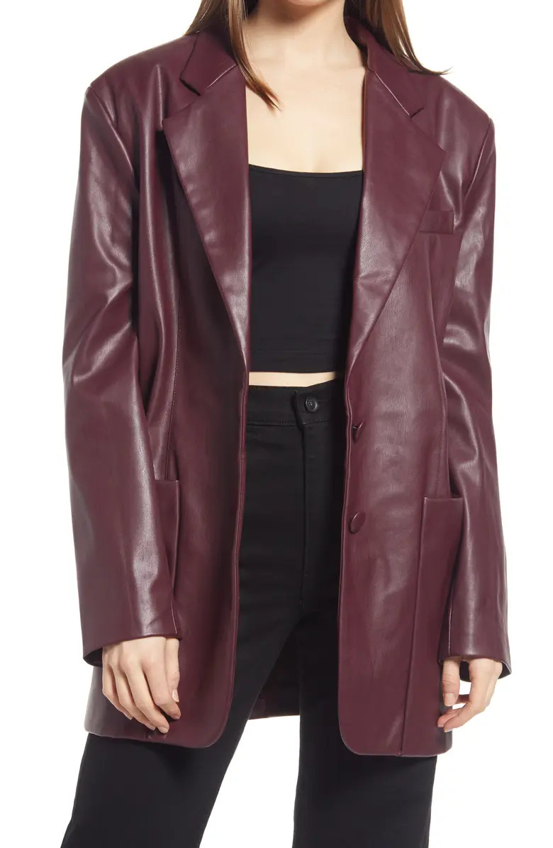 Faux Leather Blazer | Nordstrom