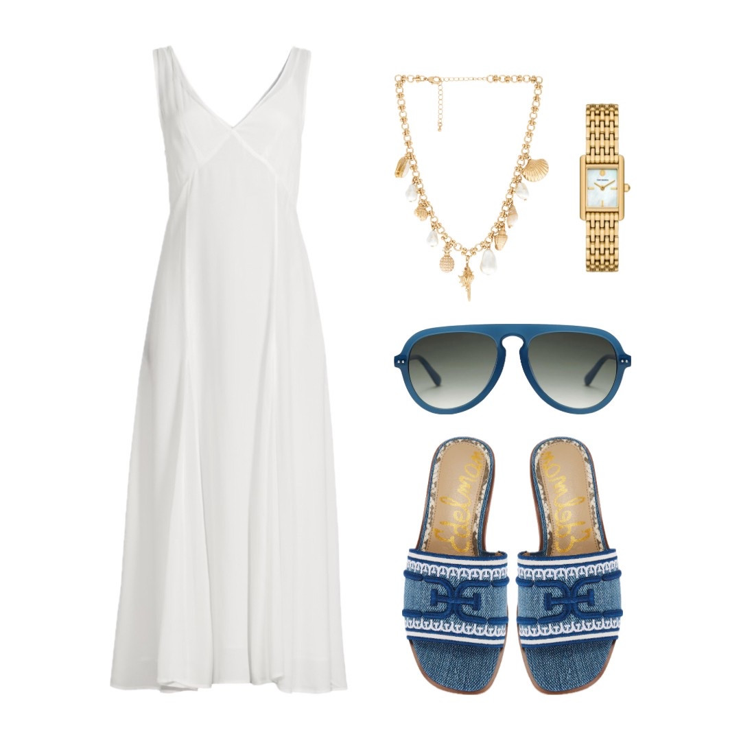 White and blue ootd for Memorial Day weekend 💙 

#LTKParties #LTKShoeCrush #LTKSeasonal
