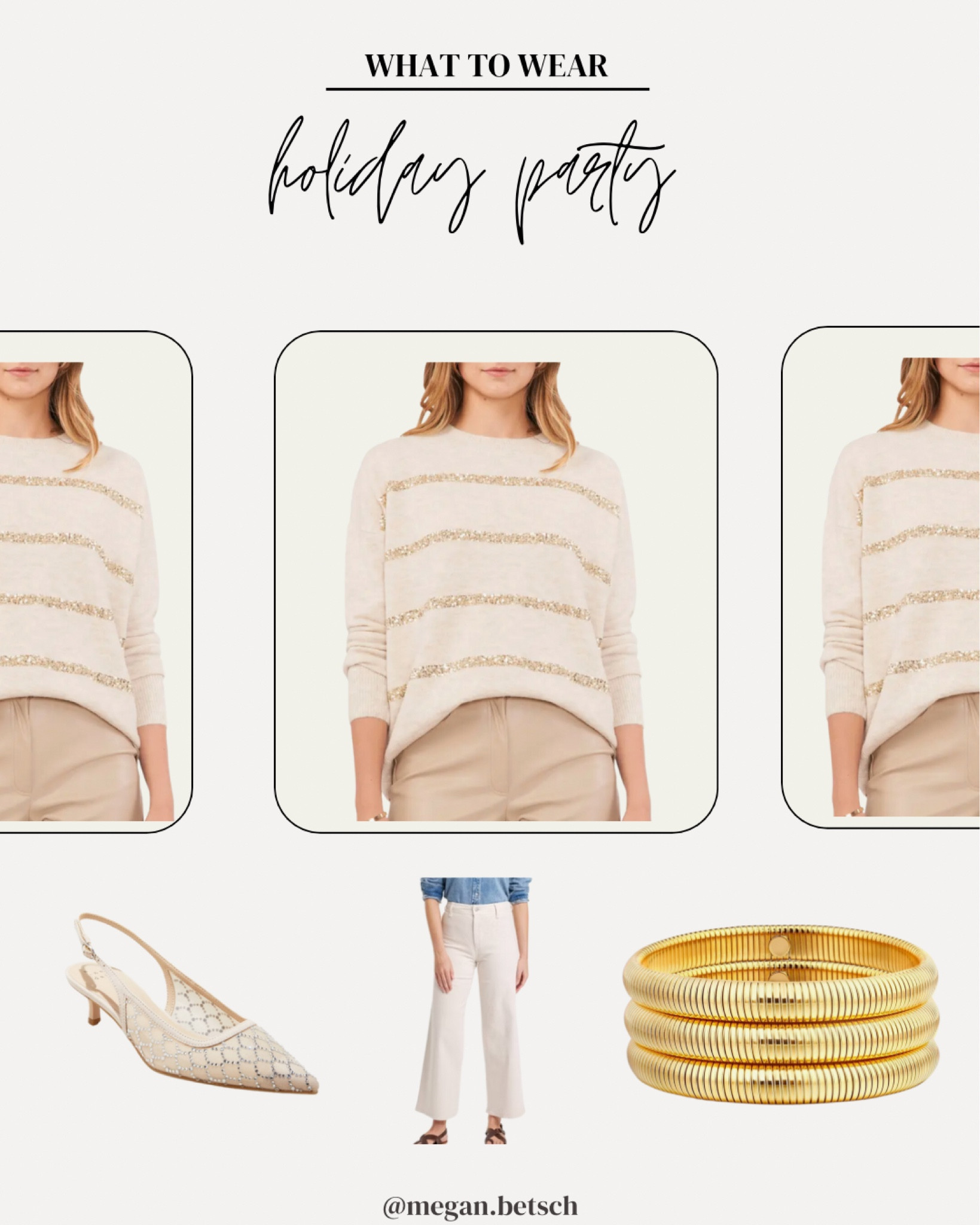 Monochromatic holiday outfit. Most of the outfit is on sale! 

Target, Nordstrom, Amazon, sequin sweater, sweater, holiday style, heels, gold bracelet, outfit ideaas

#LTKHoliday #LTKShoeCrush #LTKSaleAlert