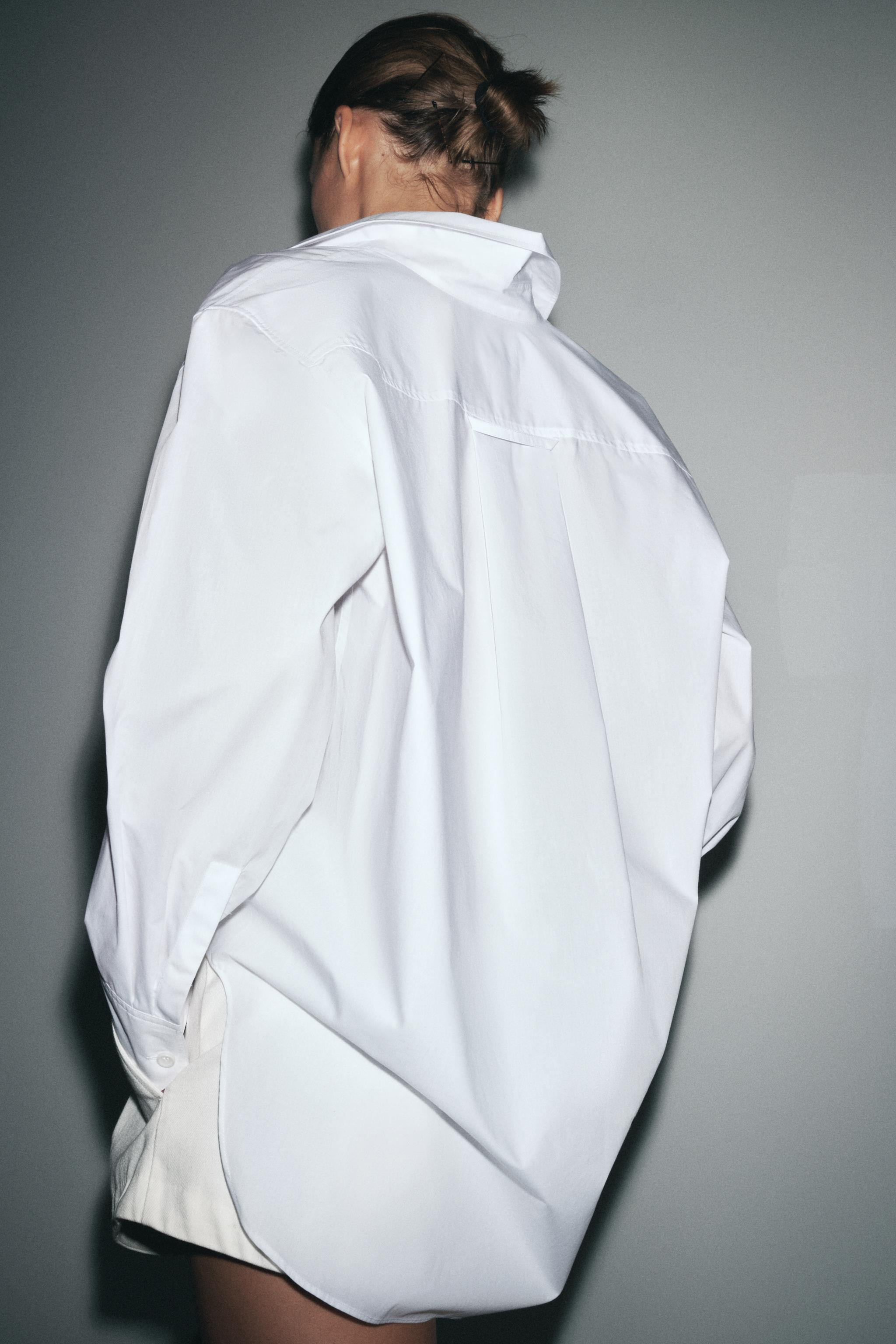 OVERSIZED POPLIN SHIRT ZW COLLECTION | Zara US