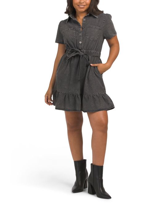 Short Sleeve Denim Dress | TJ Maxx