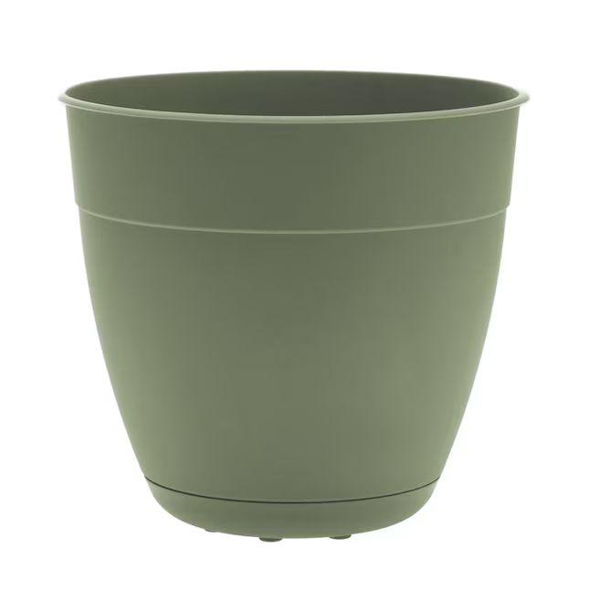 Bloem 12-in W x 11.25-in H Green Recycled Plastic Traditional Indoor/Outdoor Planter | Lowe's