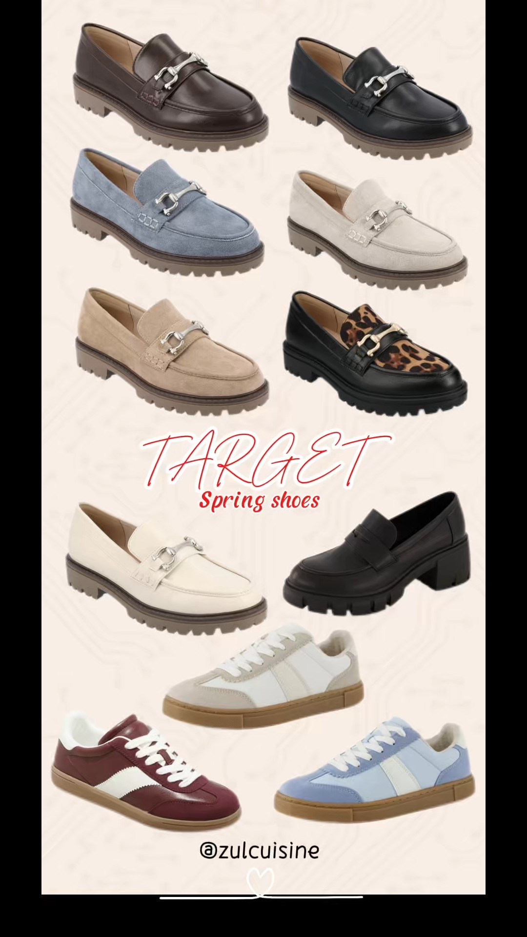 Love Target’s shoes 

Target shoes, Target finds, target style, spring fashion, spring, girly fashion, Target, spring, summer, loafers, tennis shoes. 

#LTKSaleAlert #LTKShoeCrush #LTKItBag