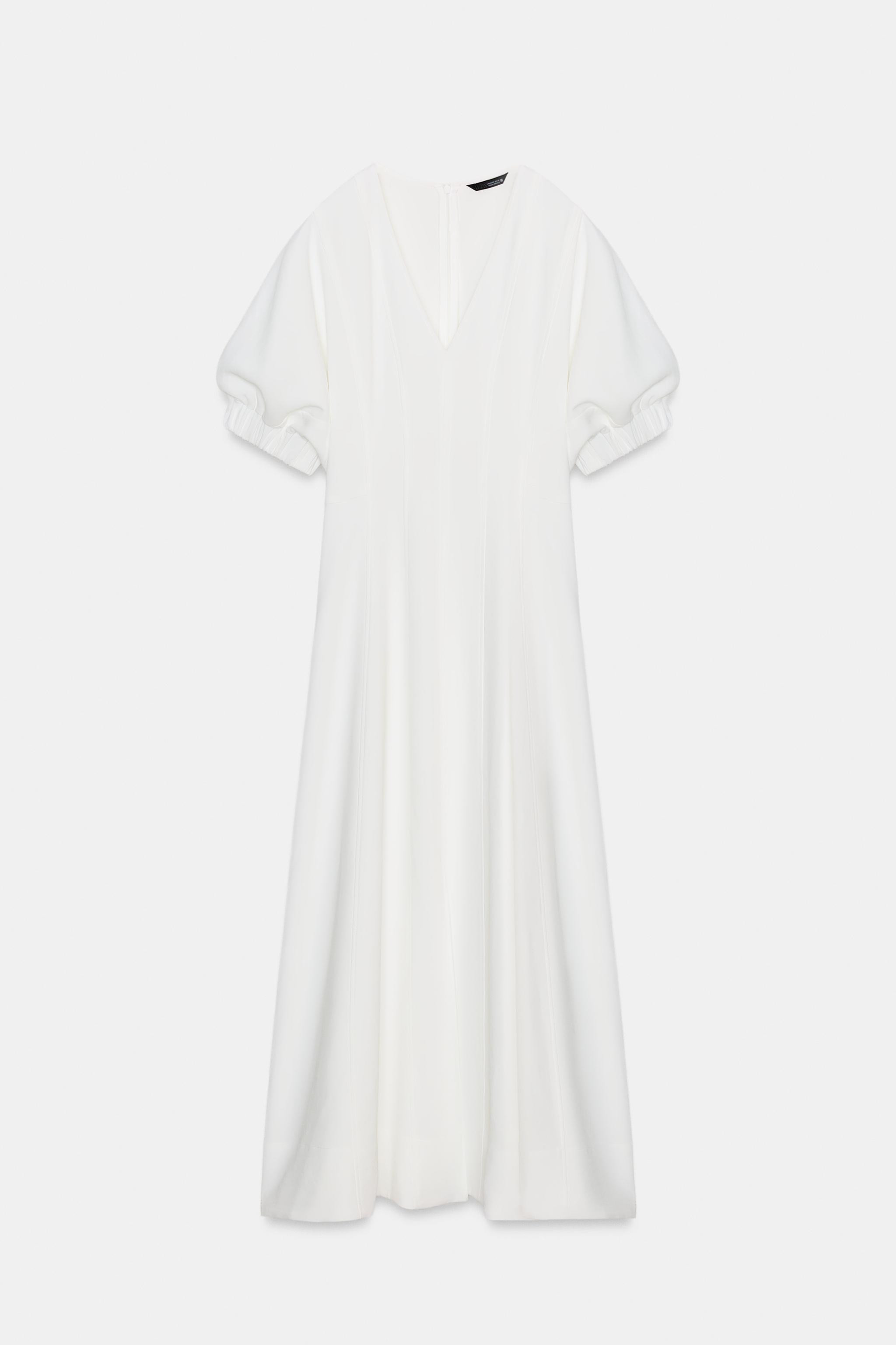 BALLOON SLEEVE MIDI DRESS | Zara US