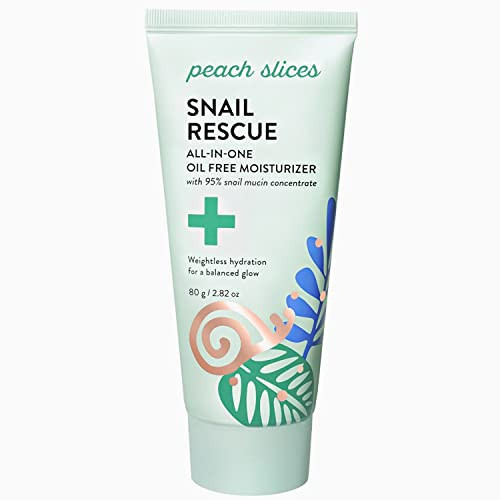 Peach Slices | Snail Rescue All-in-One Oil Free Face Moisturizer | 95% Snail Mucin | Lightweight, Long-Lasting Hydration | Silicone-Free | Face Cream | Skin Care | Clean & Cruelty-Free | 2.82 oz | Amazon (US)