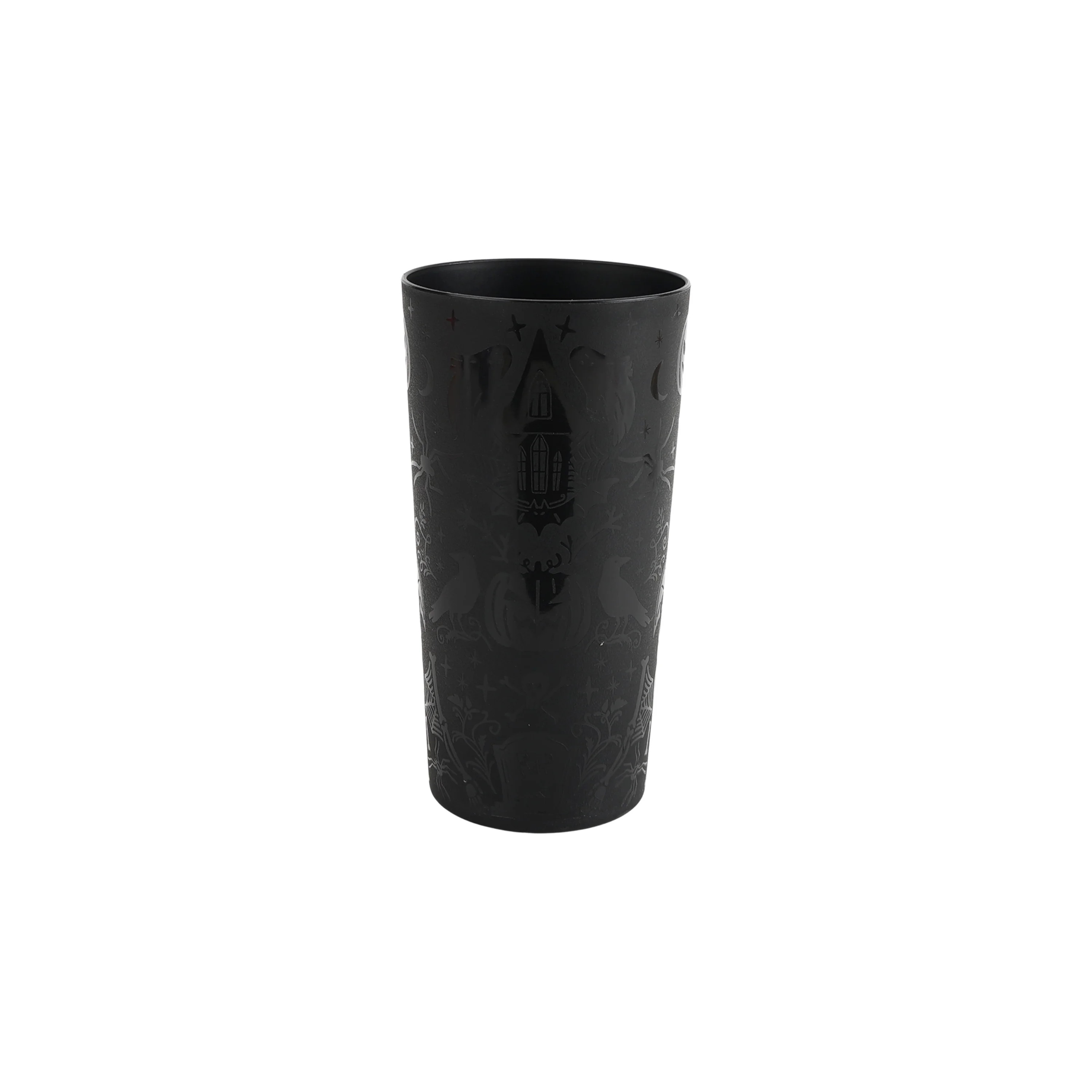 Mainstays 26 Ounce Round Plastic Etched Halloween Tumbler, Black | Walmart (US)