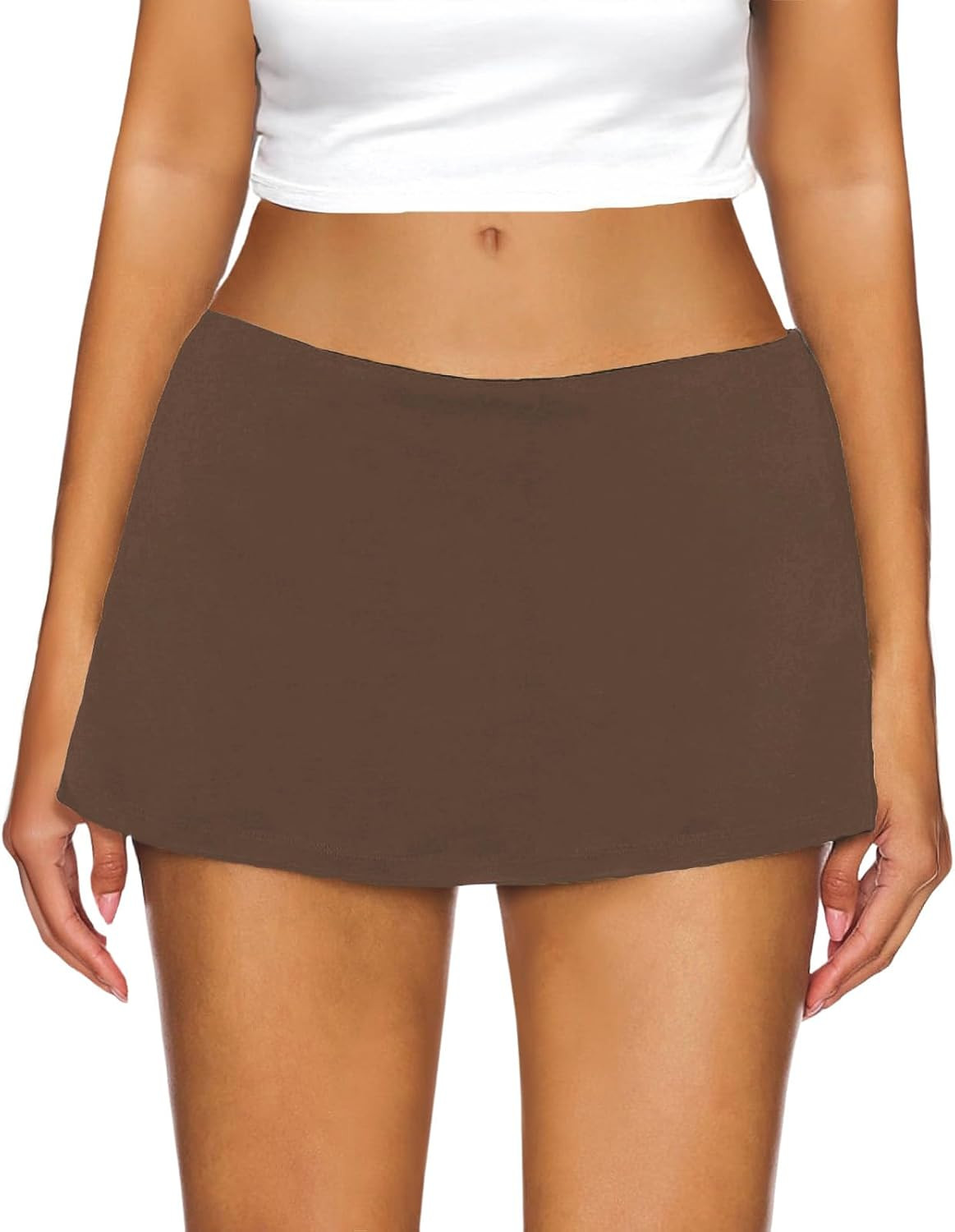 AnotherChill Women's Low Rise Mini Skort Skirt with Built-in Shorts | Amazon (US)