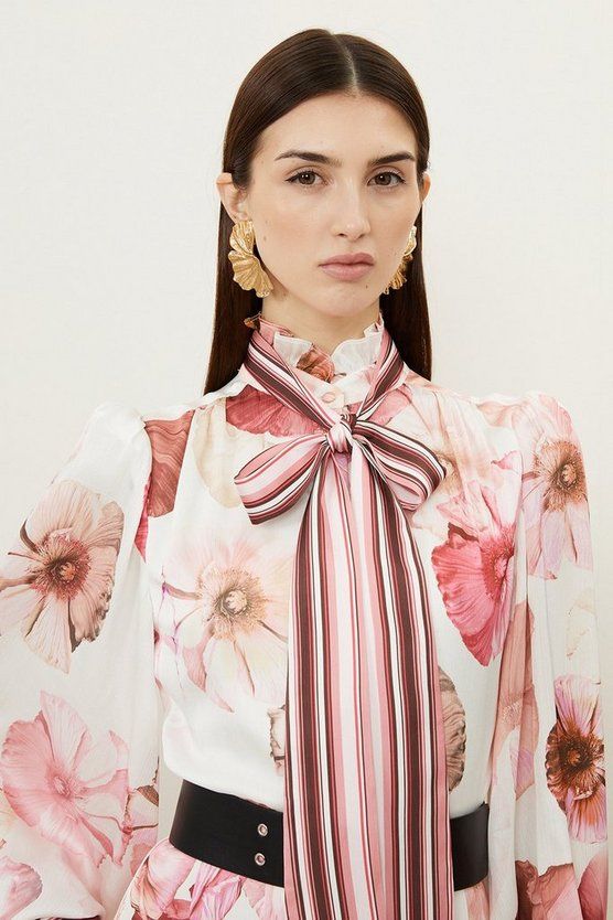 Floral Printed Woven Maxi Dress | Karen Millen UK + IE + DE + NL