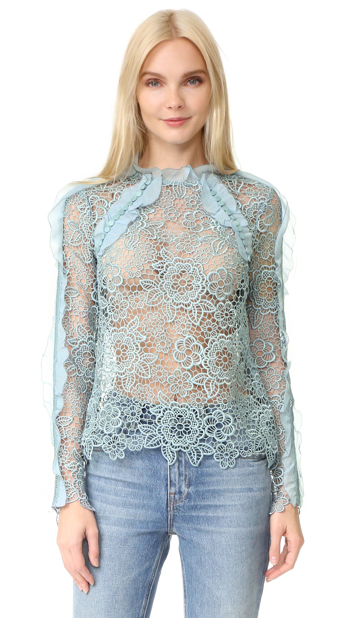 Cutout Floral Top | Shopbop