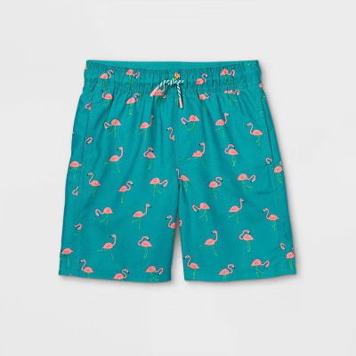 Boys' Flamingo Print Swim Trunks - Cat & Jack™ Pink | Target