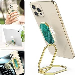 Cell Phone Ring Holder Finger Kickstand, UVERTOOP Foldable Phone Ring Stand 360° Rotation Metal ... | Amazon (US)