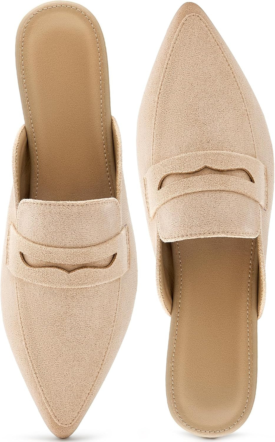 Alicegana Women's Pointed Toe Mules - Comfort Dressy Business Casual Shoes | Amazon (US)