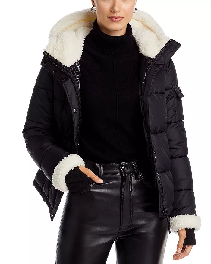 AQUA Faux Fur Trim Matte Puffer Jacket - 100% Exclusive Women - Bloomingdale's | Bloomingdale's (US)