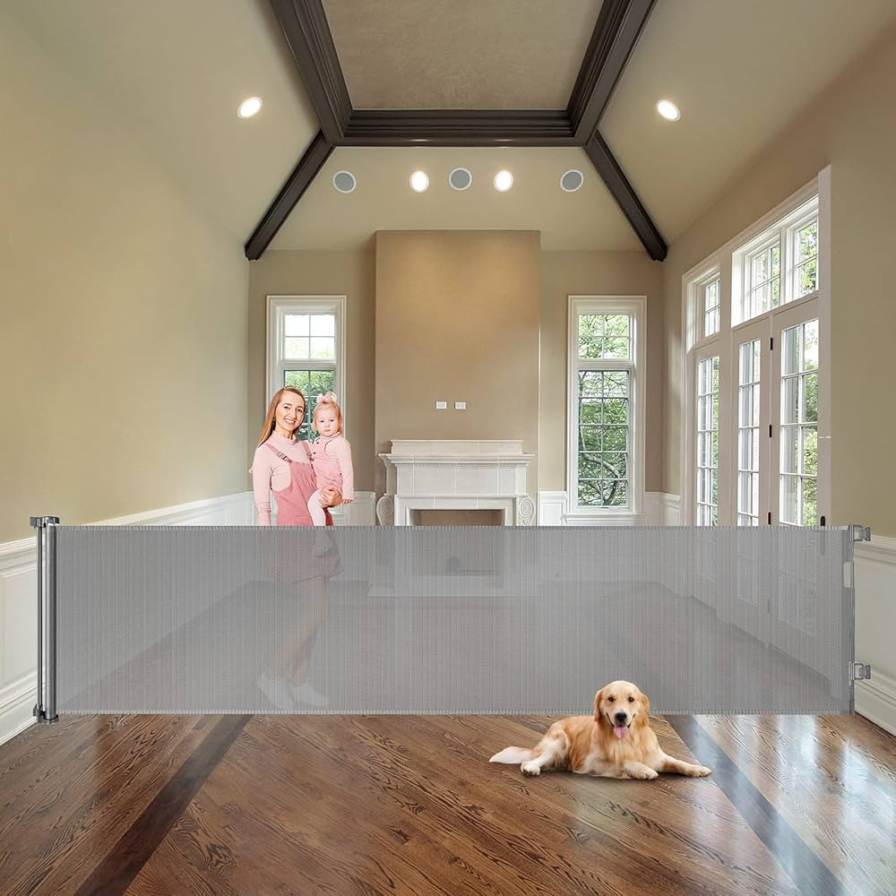 WOMHOM 100 Inch Extra Wide Baby Gate for Large Opening Outdoor Retractable Baby Gates for Doorway... | Amazon (US)