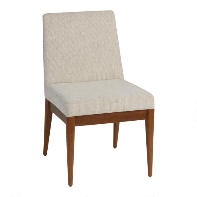 Caleb Oatmeal Upholstered Dining Chair Set Of 2 | World Market