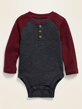Unisex Thermal Henley Bodysuit for Baby | Old Navy (US)